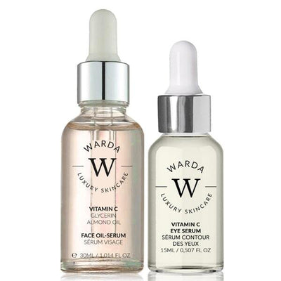 Superdrug Warda Vitamin C Glow Oil Serum + Eye Serum- Buy online at McGrocer