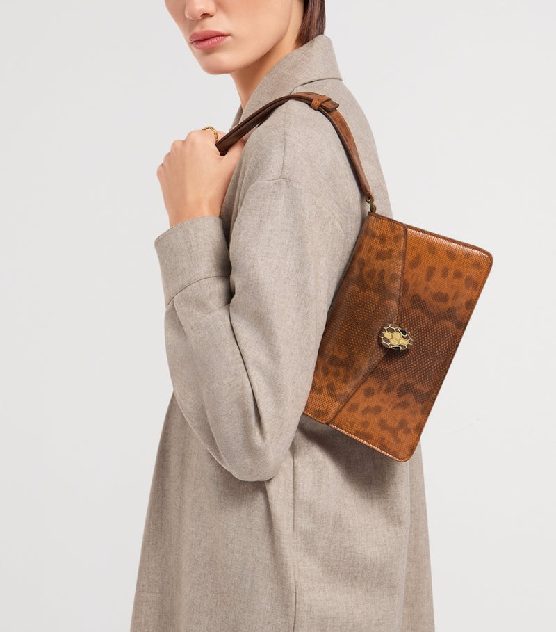 Bvlgari Serpenti Forever small cross-body bag in karung leather, imported from the UK