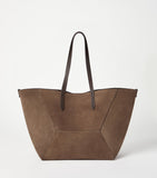 Brunello Cucinelli medium suede BC duo tote bag, imported from the UK