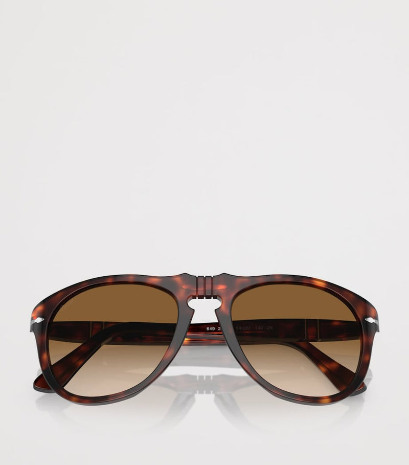 Persol Original Pilot sunglasses with tortoiseshell acetate finish (British brand)