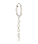 Harrods Persée White Gold and Diamond Circle Single Hoop Earring- Buy online at McGrocer