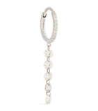 Persée white gold diamond hoop earring, imported from the UK