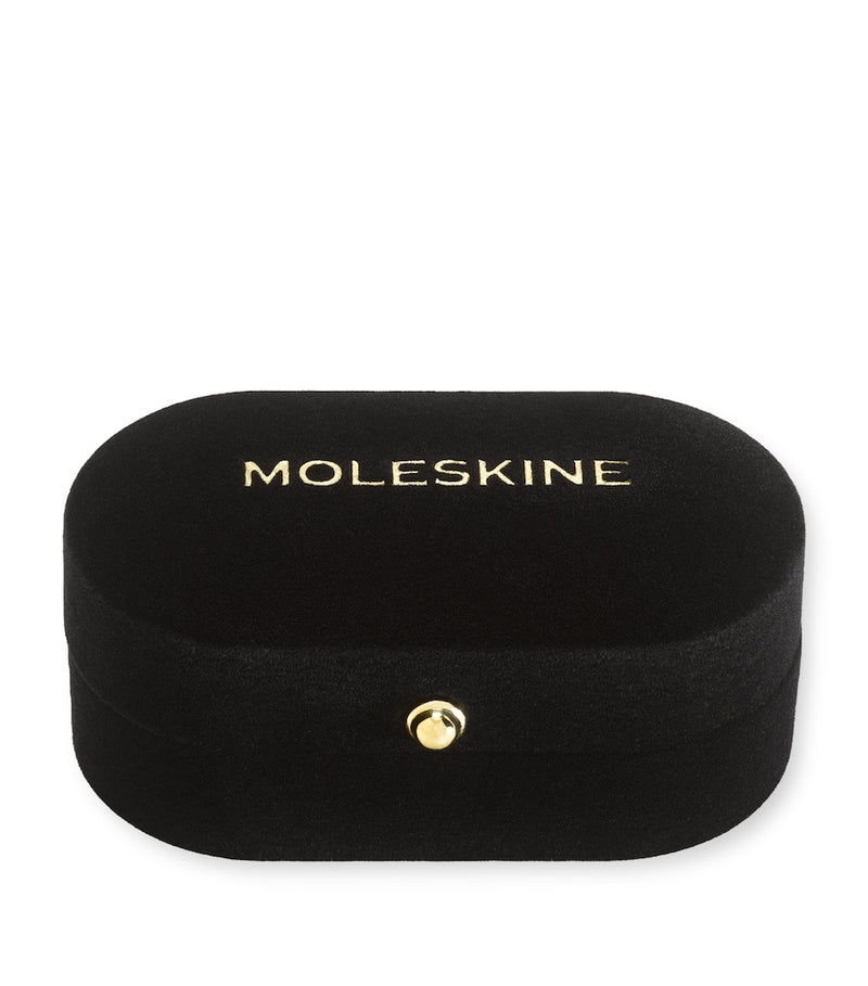 Moleskine gold-plated notebook charm with screw and screwdriver, imported from the UK