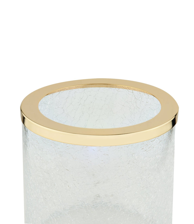 ZODIAC cracked crystal bathroom bin (British brand)