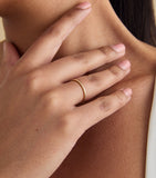Astrid & Miyu ridged band ring yellow gold 1.5mm, imported from the UK