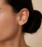 Astrid & Miyu white gold alexandrite marquise stud earrings (British brand)