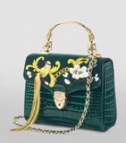 Aspinal of London Mayfair velvet top-handle bag midi (British brand)