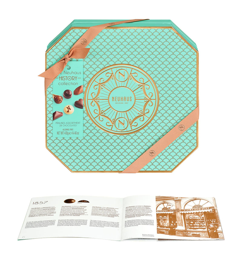 Neuhaus Milk White and Dark Chocolate 28-Piece History Collection 410g, imported from the UK