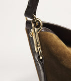 Sandro Paris suede-leather bucket bag 28cm, UK version