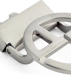 Giorgio Armani brushed palladium-plated GA logo belt buckle (British brand)