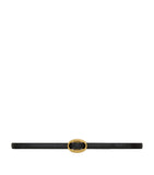Saint Laurent leather croc-embossed belt with gold buckle (British brand)