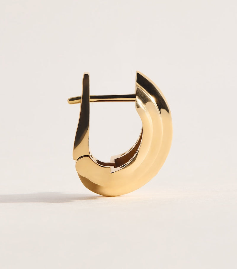 Azlee fluid staircase earrings yellow gold diamonds - British product