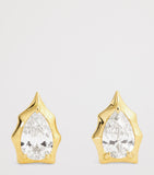 Jade Trau Envoy yellow gold diamond stud earrings, UK version