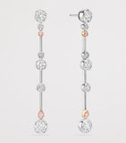 Boodles Raindance earrings platinum rose gold diamond, UK version