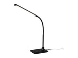 Black LED desk lamp with flexible arm, 32.5cm - British product