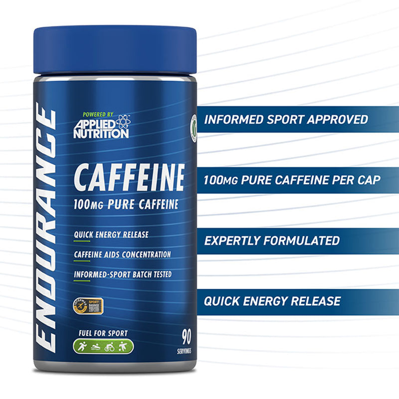 Applied Nutrition Pure Caffeine 100mg 90 Capsules - British product