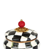 MacKenzie-Childs Courtly Check small squashed pot, UK version