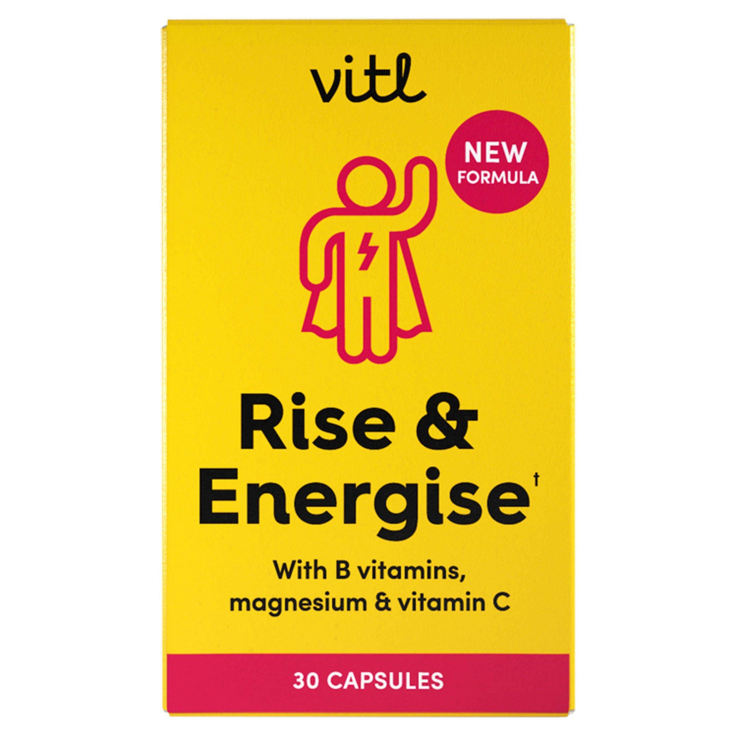 Vitl Rise & Energise Capsules x30 GOODS Sainsburys