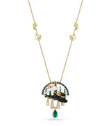 Harrods Boodles After Dark Yale Pendant with Diamonds and Gemstones in 18kt Yellow Gold- Buy online at McGrocer