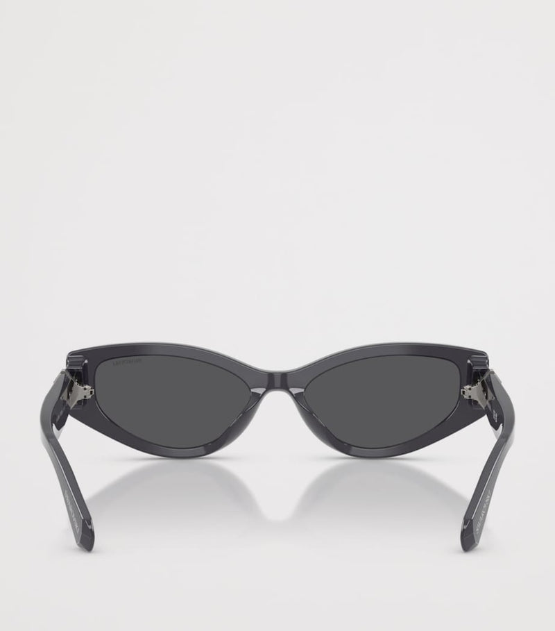 Swarovski cat eye acetate sunglasses with crystal embellishments, UK version