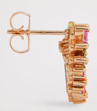 Suzanne Kalan rose gold diamond sapphire hoop earrings (British brand)