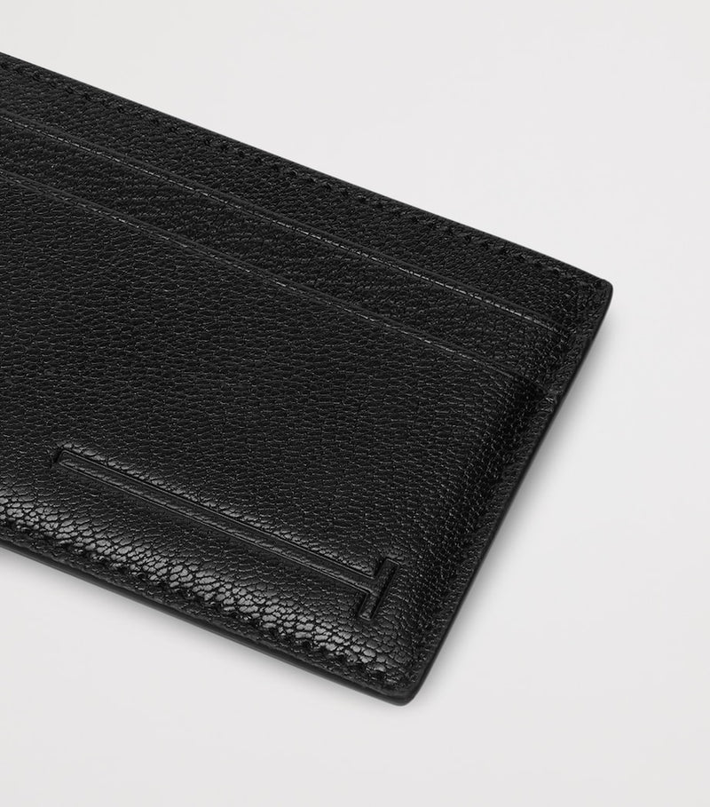 Tom Ford leather card holder with embossed T design, imported from the UK