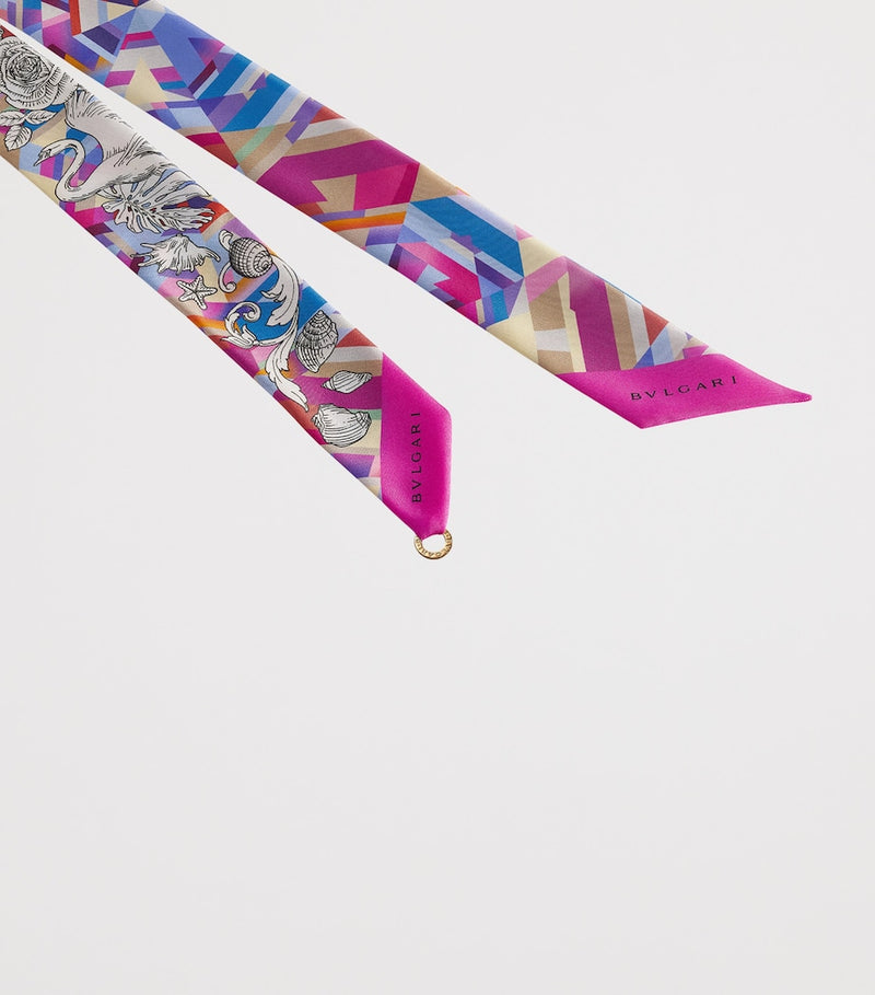 Bvlgari Polychroma Shelley silk scarf 120cm - British product