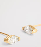SHAY yellow gold diamond stud earrings, imported from the UK