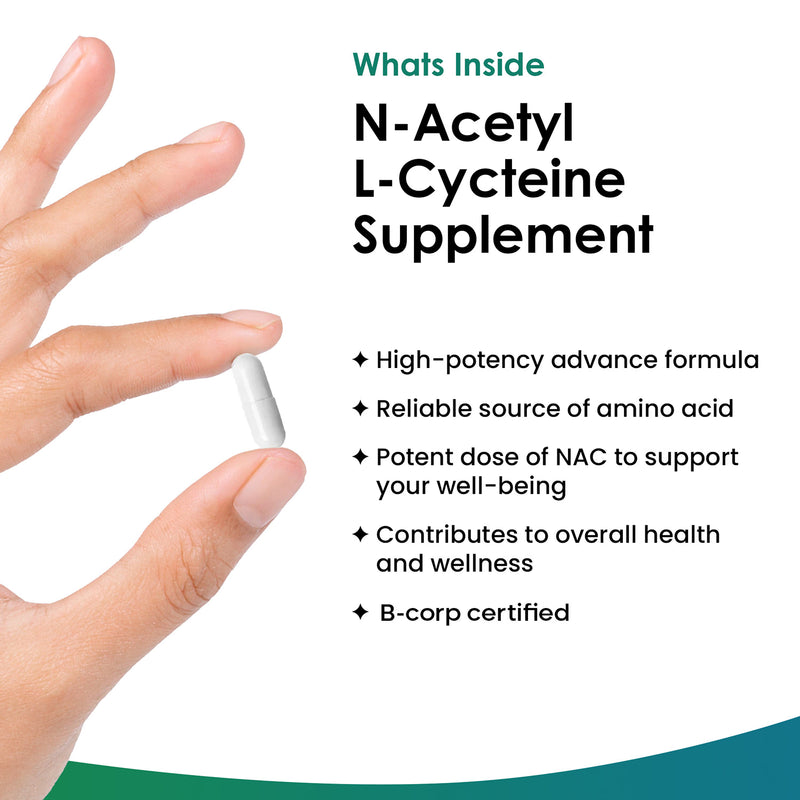 New Leaf Products NAC N-Acetyl-Cysteine capsules 600mg 180 capsules (British brand)