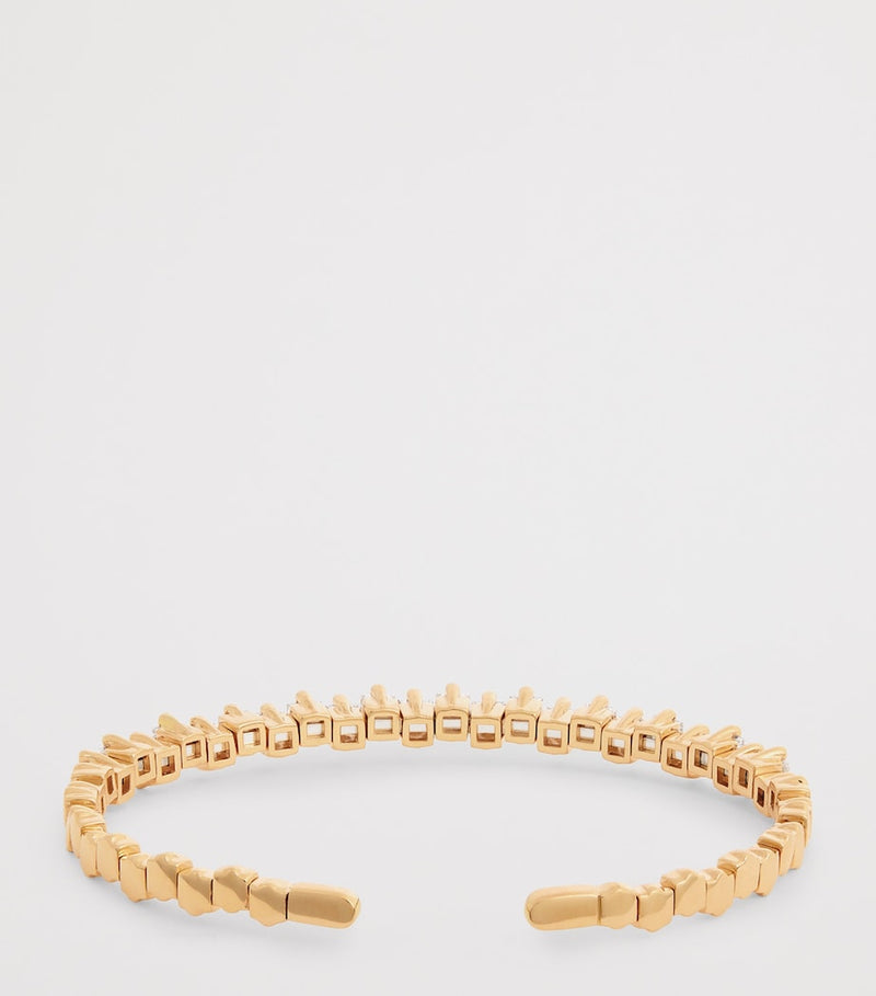 Suzanne Kalan rose gold diamond staggered bangle - British product