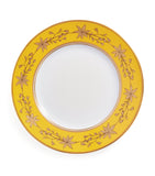 GINORI 1735 dinner plate with botanical wreath and gold trim 26.5cm, UK version