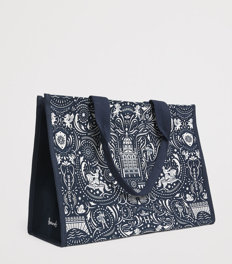 Harrods Knights of Brompton tote bag medium - British product