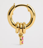 Spinelli Kilcollin Zahra hoop earrings 18kt gold pink sapphire, UK version