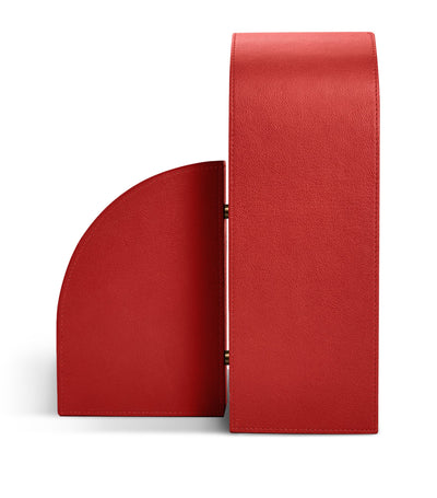 Harrods Assouline Leather Left Cubist Bookend- Buy online at McGrocer