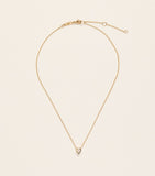 Azlee yellow gold shield diamond trace chain necklace - British product