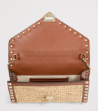 Valentino Garavani mini straw Rockstud cross-body bag - British product