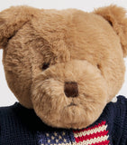 Ralph Lauren kids plush toy bear with flag sweater, 19.5cm, imported from the UK