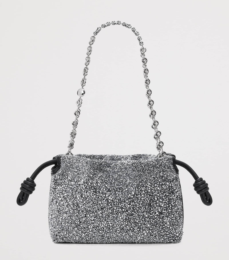 LOEWE Mini Beaded Flamenco clutch purse, imported from the UK