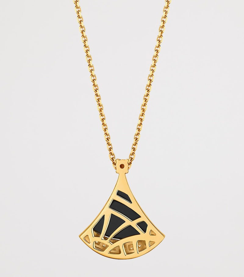 Bvlgari Divas' Dream necklace onyx diamonds yellow gold, UK version