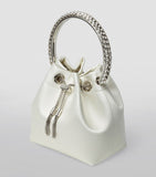 Jimmy Choo satin Bon Bon top-handle bag, imported from the UK