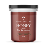 Holland & Barrett Honey & Greens British Honey with Blackcurrant 240g Spread- Buy online at McGrocer