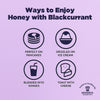 Honey & Greens honey with blackcurrants 240g, UK version