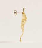 Alexis Bittar gold-plated crumpled earrings, imported from the UK