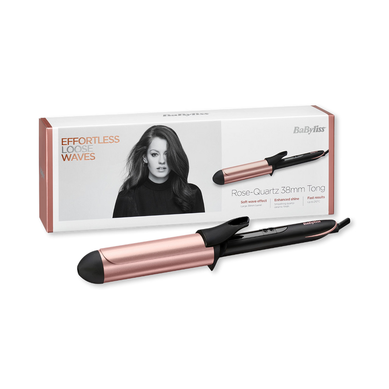 BaByliss Rose Quartz curling tong 38mm, UK version
