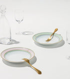 GINORI 1735 porcelain Colonna Diva Rosa soup plate 24cm, UK version