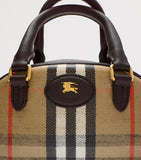 Burberry Mini Canvas Highlands Bowling Bag - British product