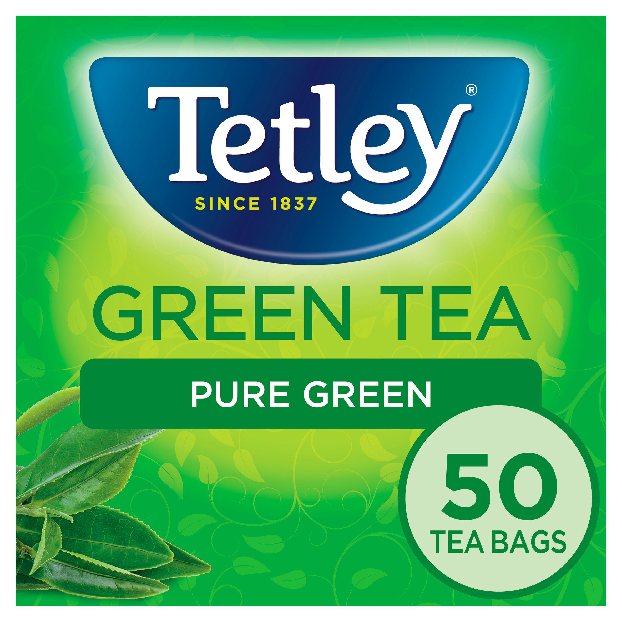 Tetley Pure Green Tea x50 Tea Bags 100g All tea Sainsburys