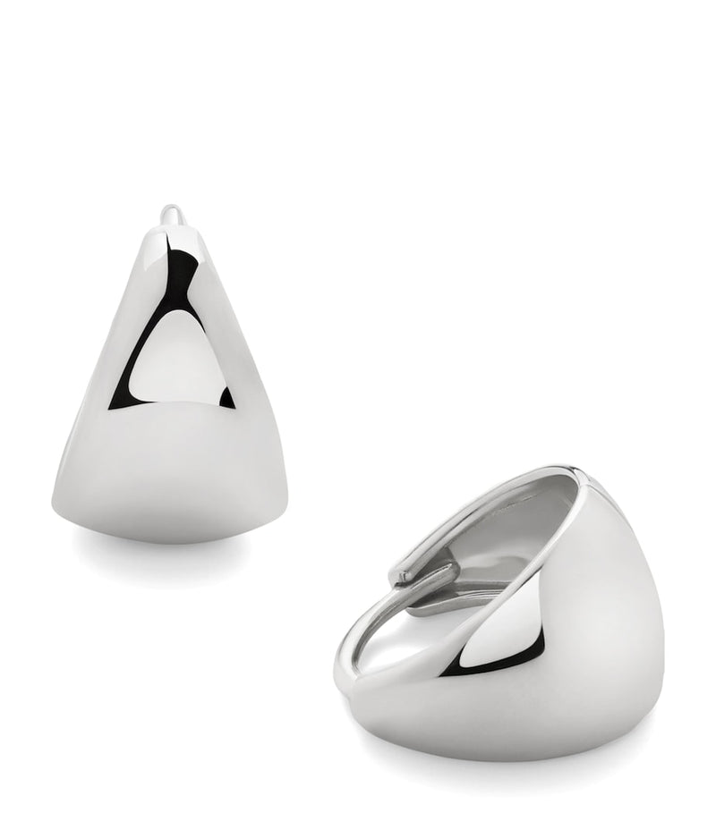 Monica Vinader sterling silver huggie earrings, imported from the UK