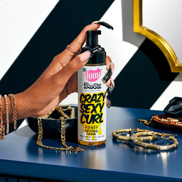 CrazySexyCurls Honey Setting Foam for curl care (British brand)