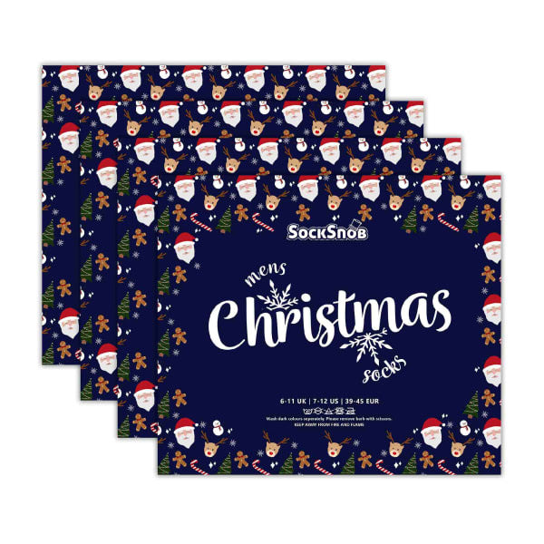 Sock Snob men's Christmas patterned socks, UK version